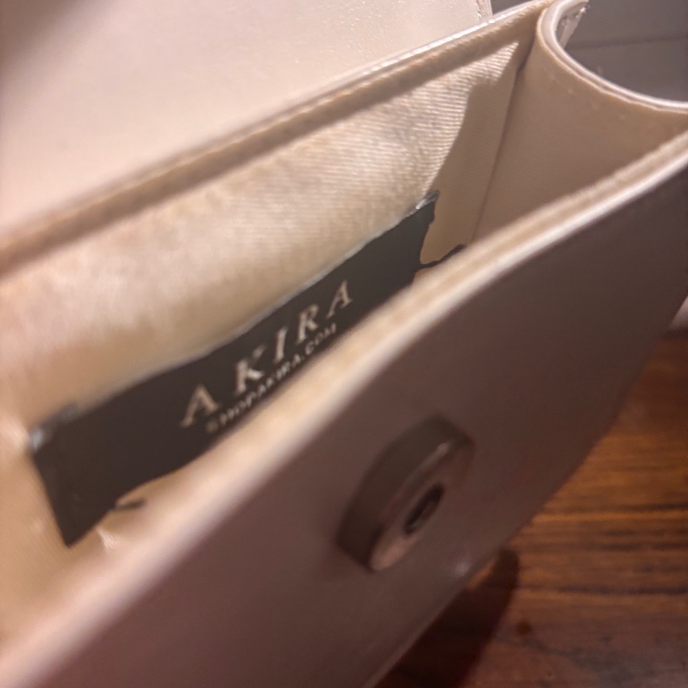 Akira Pythonia Mini Bag / White Handbag / Minimalist / Tiny Bag - Picture 7 of 7